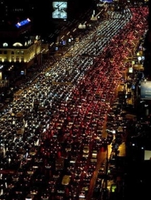 В Москве зафиксированы рекордные девятибалльные пробки