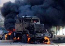 В Краснодарском крае сгорел большегрузный автомобиль 