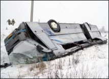 В Калужской области перевернулся пассажирский автобус: двое погибли 