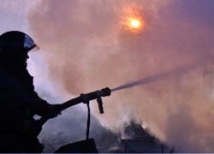 Пожар на керамическом заводе в Ленинградской области 